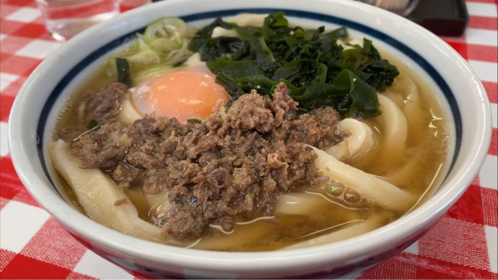 肉月見うどん